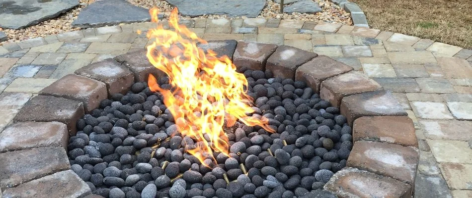 Gas fire pit in Ashland, AL.