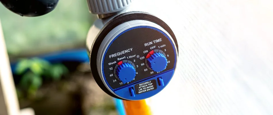 Timer for an irrigation system.